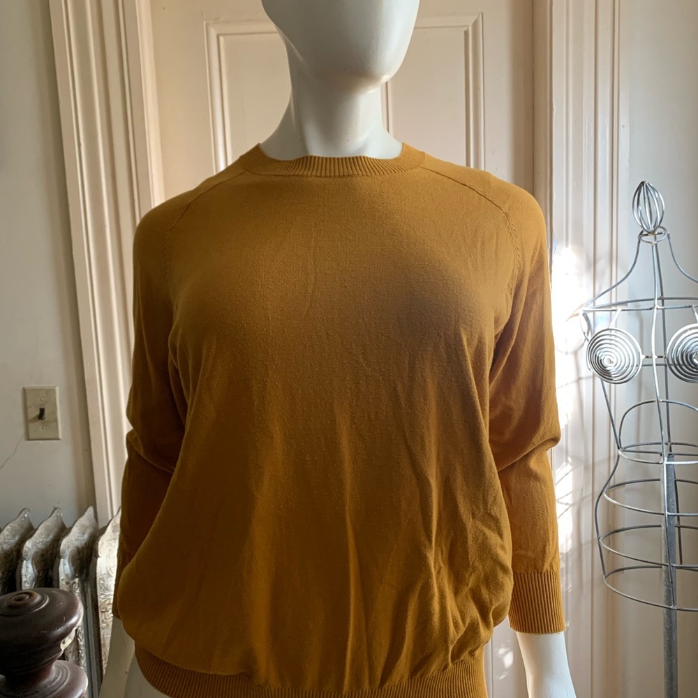 Universal Standard Mustard Crewneck Sweater